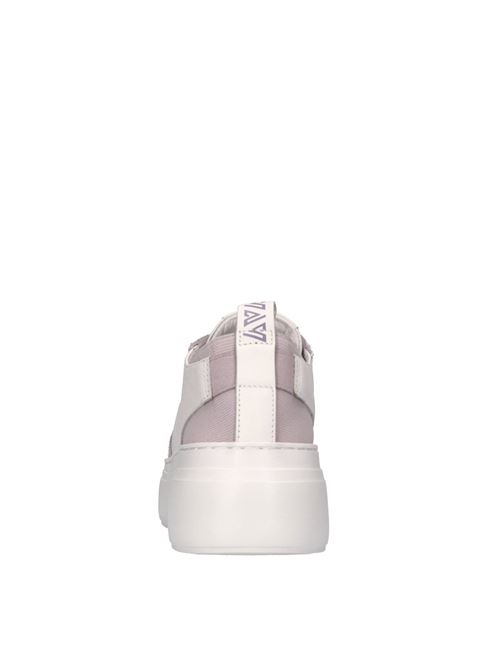 Sneakers in pelle e tessuto EMANUELLE VEE | 451P-302-19-P011CBBIANCO-LILLA